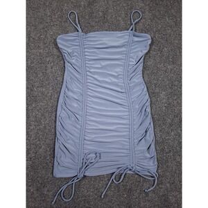 Women‎ Mesh Dress Spaghetti Straps Sash Dress Mini  Bodycon Sexy Dress. Size L